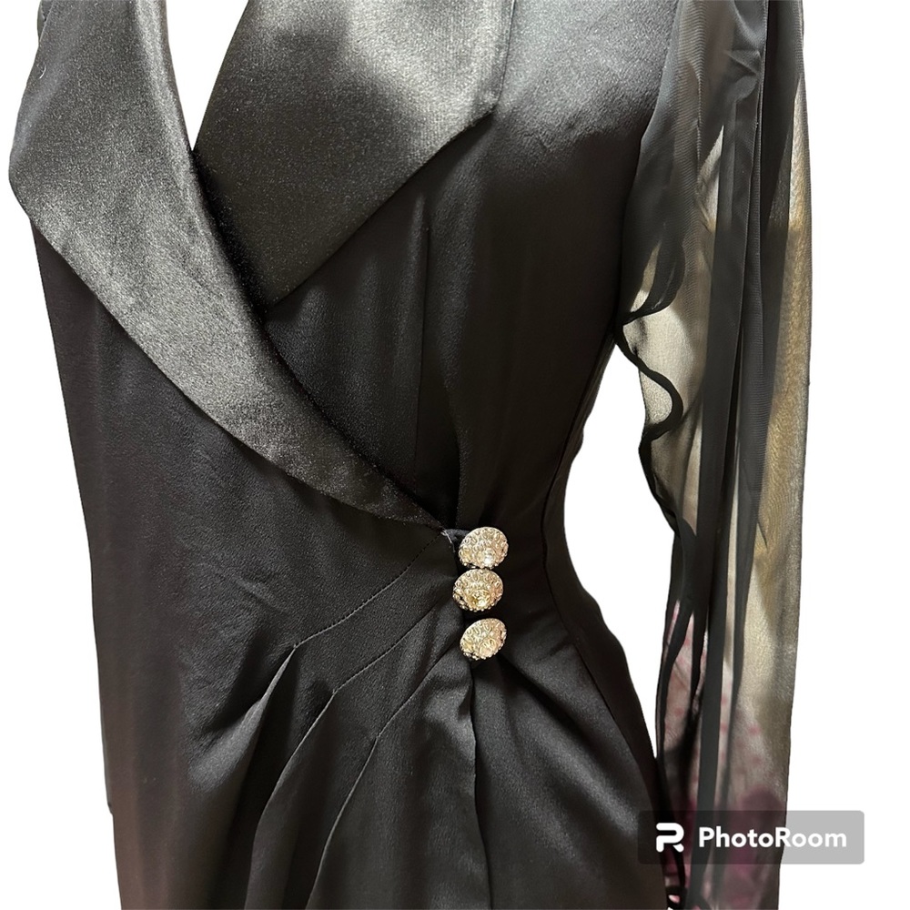 Vintage Tuxedo black dress made in USA - Picture 3 of 5
